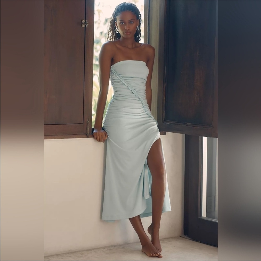 NWT! Anthropologie The Gabbie Strapless Ruched Tube Dress by Celandine 🔆